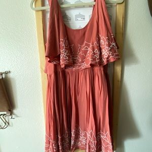 Free People beaded wrap dress